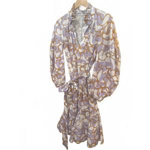 NEW RAIMENT pleated drop hem dress in purple